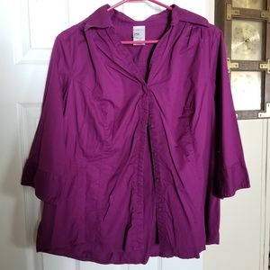 Purple button down shirt